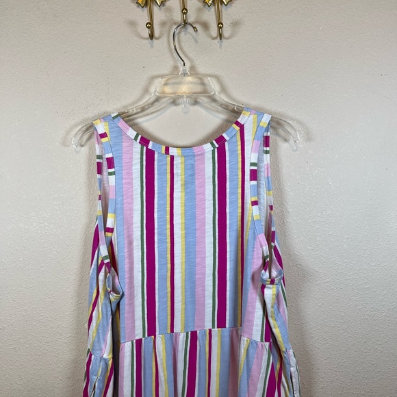 GAP Multicolor Striped Teired Sleeveless Dress.  Size XXL - Picture 4 of 5